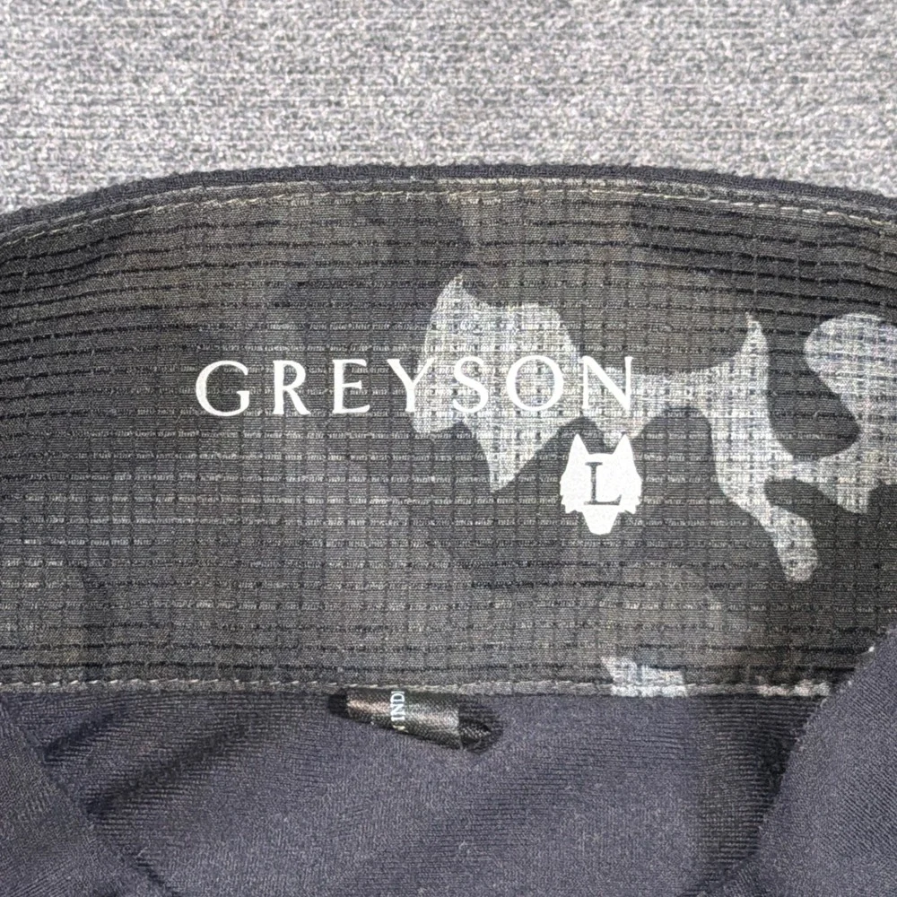 Greyson Pullover Mens Large Black Quarter Zip Golf Activewear Long Sleeve L